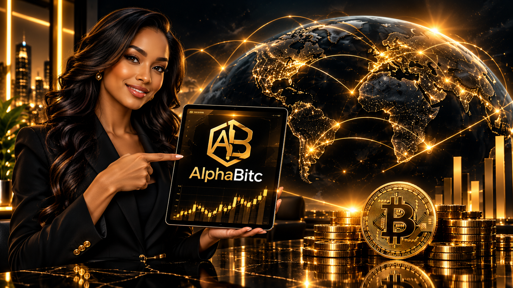 AlphaBitc Bitcoin trading visual